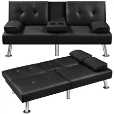 black leather futon for sale