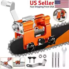 Chainsaw Chain Sharpening Jig Portable Hand Crank Sharpener Tool Set