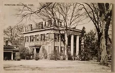 RPPC Columbus Mississippi MS Riverview Second Street Home Mansion Greek Postcard