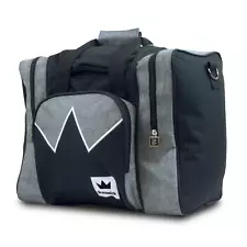 Brunswick Edge 1 Ball Tote Single Grey Black Bowling Bag