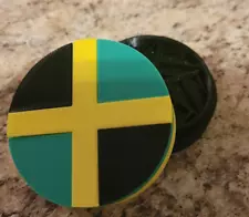 Jamaican Flag Herb Tobacco Spice Grinder 2.5" Plastic