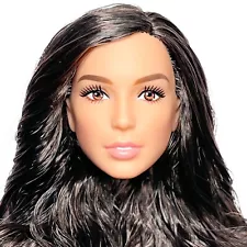 Wonder Woman Barbie Doll Head Gal Gadot Brunette Lady Gaga Lookalike for OOAK