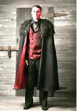 VAMPIRE Costume Halloween MENS Adult 3X Cape W/ Faux Fur, Vest, Cravat ~ Dracula