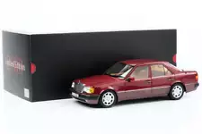 1:18 Mercedes-Benz W124 500 E 5.0 V8 Almandinrot Norev Dealer limited