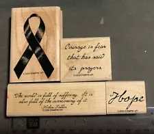 Stampin’ Up! - Hope - Wood Mounted Cancer Ribbons