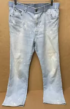 Vintage Levi's Action Jeans Men's Light Gray Made in USA 38x30 Distressed *RARE*