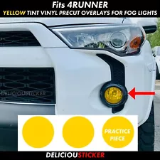 For 15-2024 Toyota 4Runner YELLOW Fog Light Overlay Tint Decal Precut Vinyl ppf