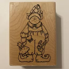 Finders Keepers Rubber Stamp Another Elf FK586G Doll Candy Cane G