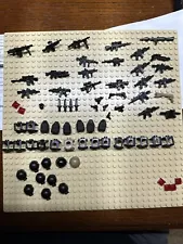 Custom Lego Military Lot Includes Soldiers, Guns, Knives, Vests, and Helmats