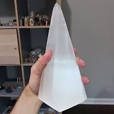 Large Selenite Pyramid Natural Selenite Crystal Tower Selenite Point Flashy 2 Lb