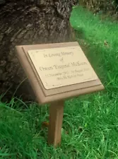 Solid Oak Memorial Stake Grave/Tree Marker Remembrance Tree Cemetery marker