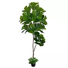 88" Artificial Fiddle Leaf Fig Tree, Faux Ficus Lyrata for Home Office Decora...