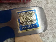 Collins Commander Blue Felling Axe USA Single Bit Original Handle