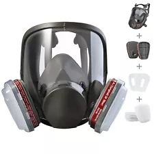 Full Face Gas Mask Painting Spraying Respirator w/Filters Set for 6800 Facepiece