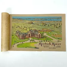 Vintage Montauk Beach Manor Booklet New York Long Island Resort Hotel 1940’s Ad