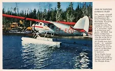 Parsons Airways Noorduyn Norseman Single Engone Bush Plane Vtg Postcard A10