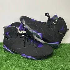 Size 13 - Air Jordan 7 Retro PE Ray Allen Black Purple Green Suede (304775-053)