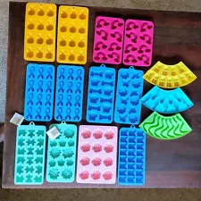 Big LOT OF SILICONE MOLDS for CRAFTS CANDY RESIN Concrete Make Magnets! Wilton +