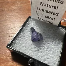 0.9 Grams Tanzanite Crystal Unheated Blue & Purple Rough Specimen 4.5 Carats