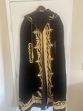 Velour Costume Cape With Detachable Hood