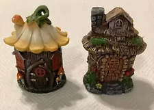 Fairy Garden Miniature Houses Set Of 2 Shabby Cottage