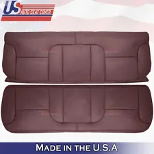 1995 to 1998 For Chevy Silverado Rear Bench Top & Bottom Leather Seat Cover Red