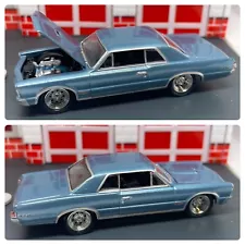 1965 65 Pontiac GTO Hardtop Blue Opening Hood 1/64 Limited Edition