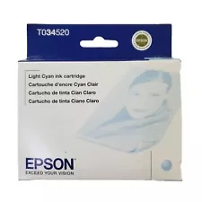 Genuine Epson T034520 Light Cyan Ink Cartridge Printer 2200 Expired 2015 New