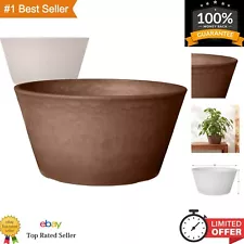 New ListingWeather Resistant 10-Inch Chocolate Plant Pot - Ideal for Indoor and Outdoor Use