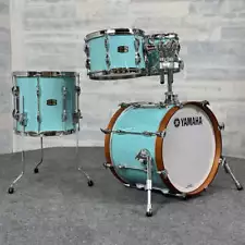 Used Yamaha Recording Custom 4pc Jazz Drum Set Surf Green-DCP