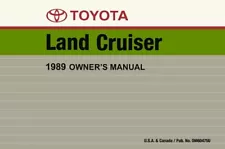 1989 Toyota Land Cruiser Owners Manual User Guide (For: 1989 Toyota)