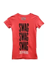 JUSTIN BIEBER SWAG SWAG SWAG T-SHIRT..VOIT..For LADIES.Size:XS,S,M,L,XL..New