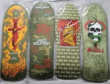 Lot Set 4 Powell Peralta Series 13 reissue decks Bones Brigade Mountain Guerrero