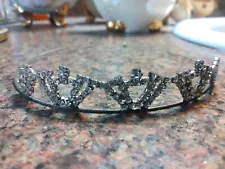 Vintage Clear Rhinestone Tiara Crown