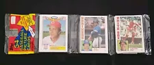 1984 Topps Baseball Rack Pack Carlton Fisk+Bench AS On Top Reds Team On Back