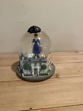 Disney Mary Poppins W/ Blue Dress Broadway Musical Snow Globe Chim Chim Cheree