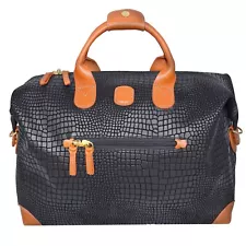 SALE Brics MYSAFARI 18'' CARGO DUFFLE BAG Black with TAN