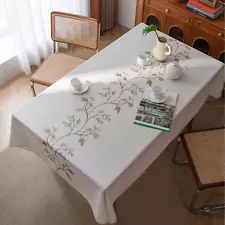 Rectangle Tablecloth 52X70 Inch Table Cloth Linen Wrinkle Free Tablecloths Kitch