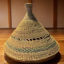 Vintage Asian Hat Coolie Rice Paddy Farmer Straw Bamboo Hat