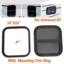 14"x16" Vertical Slider RV Window Cargo Trailer Camper+Mounting Trim Rings SALE