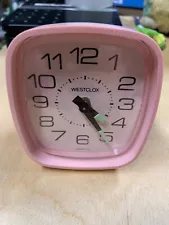 Westclox Pink Alarm Clock- Glow in the Dark hands