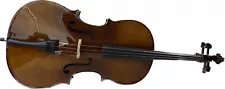 New 3/4 Natural Brown Cello +Bow + Rosin + Bag