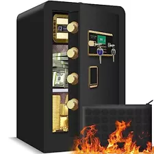 4.0 Cubic Feet Extra Large Home Safes Water and Fireproof, Safes for Home Use...