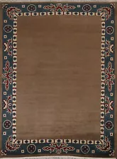 Exquisite Nepalese Indian Wool Rug Bedroom 6x8 ft Brown Carpet