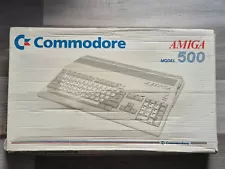 Commodore Amiga Model 500 Console with box mouse power cables + North & South