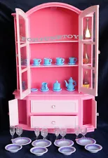 NEW GLORIA DOLL HOUSE FURNITURE BUFFET HUTCH PLAYSET W/Liquor Bottles (9511)