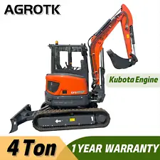 25 Hp 4 Ton Hydraulic Excavator CFG40UF Kubota Engine Cab with Heat, Air & Radio