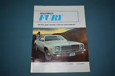 1978 Plymouth Fury Sales Brochure Canadian NOS