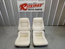 79-82 CORVETTE C3 PAIR OF MANUAL LEATHER BUCKET SEATS WHITE