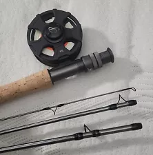 Fenwick NightHawk X Fly Fishing Outfit; Rod, Pflueger Reel, Case, Line, Open Box